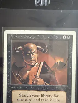 Magic the Gathering Revised Edition Demonic Tutor Sorcery LP - Image 2