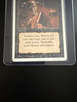 Magic the Gathering Revised Edition Demonic Tutor Sorcery LP - Image 3