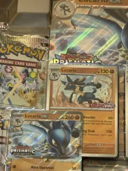 New Pokemon Lucario Ex Tyranitar Ex Collection Prismatic Evolutions Card Set - Image 5