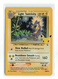 LIGHT TOXTRICITY SWSH137 COSMOS HOLO POKEMON TCG LP - Image 1