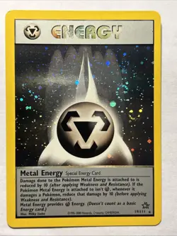 Pokemon TCG Metal Energy Neo Genesis #19/111 Holo Unlimited Rare Card NM Swirl💫 - Image 1