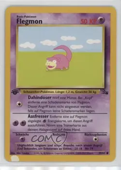 Slowpoke German 1st Ed. Pokemon Fossil #55 1999 - Image 1