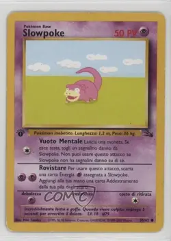 Slowpoke Italian 1st Ed. Pokemon Fossil #55 1999 - Image 1