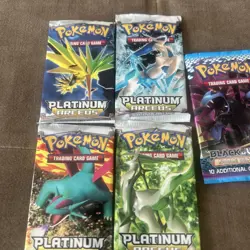 2009 POKEMON PLATINUM ARCEUS & NOBLE VICTORIES BOOSTER MULTI ARTWORK LOT OF 5 - Image 2