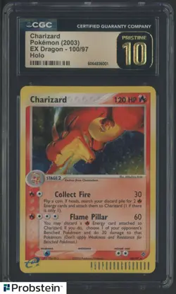 2003 Pokemon Ex Dragon #100/97 Charizard Holo CGC 10 PRISTINE - Image 1