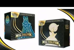 Pokemon TCG Mega Evolution Elite Trainer Box ETB Set Of 2 Lucario and Gardevoir - Image 1