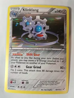 Klinklang 76/114 Black & White Base Set Pokemon Holo Foil Nice! - Image 1