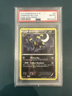 2012 Pokemon Umbreon Reverse Foil Dark Explorers PSA 8 - Image 1