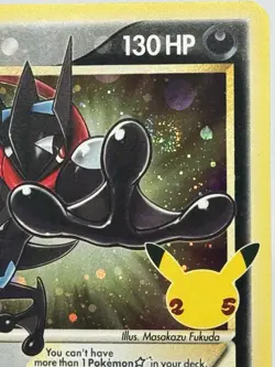 Pokemon Greninja Gold Star SWSH144 Celebrations Black Star Promo w/Swirl 🌀 - Image 2