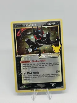 Pokemon Greninja Gold Star SWSH144 Celebrations Black Star Promo w/Swirl 🌀 - Image 3