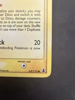 Pokemon TCG - Ditto (Pikachu) 63/113 EX Delta Species - NM - Image 5