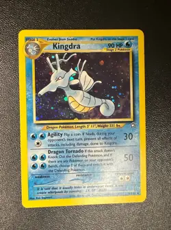 Pokemon TCG Kingdra 8/111 Neo Genesis Unlimited Edition Holo Rare - Image 1