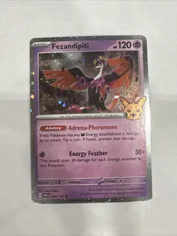 Pokemon TCG Trick Or Trade 2024 Fezandipiti #96/167 Cosmos Rare+ 1 Free Pack - Image 2