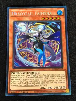 Yugioh Dracotail Faimena JUSH-EN002 1st Collectors (NM) - Image 1