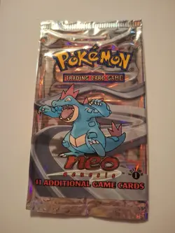Pokemon TCG 1st Ed. Neo Genesis Booster Pack Open/Empty Feraligatr No Cards. - Image 1