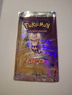 Pokemon TCG 1st Ed. Neo Destiny Booster Pack Open/Empty Noctowl. No Cards. - Image 1