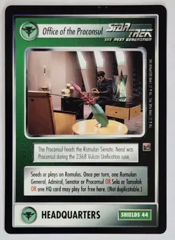 Star Trek CCG 1E Dominion Office of the Proconsul Rare Card NM/M - Image 1