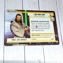 Qui-Gon Jin Pre-Release Promo Card #280 Legends of the Force Star Wars Unlimited - Image 2