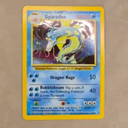 Gyarados Pokemon Card 6/102 Base Set Unlimited Holo Rare Wotc LP Lightly Played - Image 1