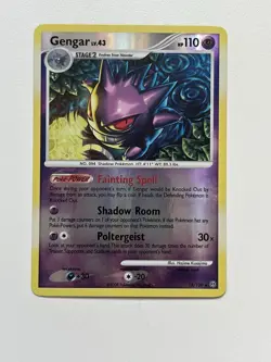2008 Pokemon Rising Rivals Gengar 18/100 Rare Reverse Holo Card (NM) - Image 1