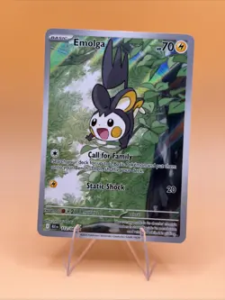 Pokemon TCG S&V Black Bolt Full Art Holo Card Emolga 112/086 - Image 1