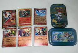 Pokemon Trading Card Game Cute Scorbunny Tin and 6 Scorbunny Cards - Image 1