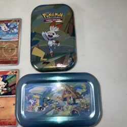 Pokemon Trading Card Game Cute Scorbunny Tin and 6 Scorbunny Cards - Image 4