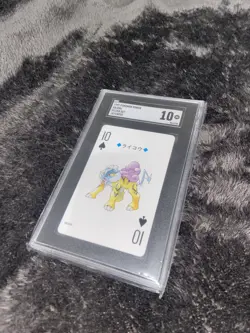 SGC 10 Raikou Of Spades No. 243 Silver Lugia Back Pokemon Poker Deck Card 1999 - Image 3
