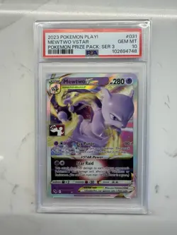Pokemon Mewtwo VSTAR Card 031/078 Promo Prize Pack Series 3 - Image 1