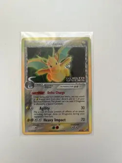 2005 Pokemon Delta Species Dragonite 3/113 Rare Holo Card (LP) - Image 1