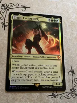 MTG FOIL Cloud, Ex-SOLDIER - FINAL FANTASY Commander #002 - Image 1