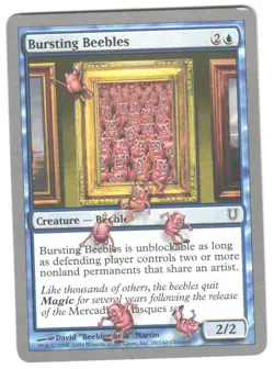 Magic_the_gathering Unhinged Bursting Beebles #28 2004,MTG,LP Common - Image 1