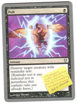 Magic_the_gathering Unhinged Duh #52 2004,MTG,LP Common - Image 1
