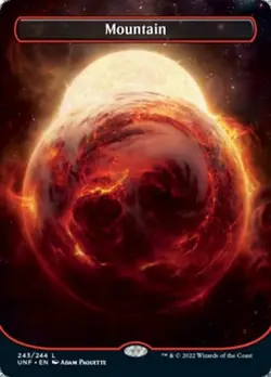 Mountain 243/244 - Borderless Orbital Space-ic Near Mint MTG Unfinity - Image 1