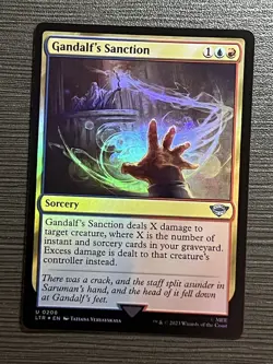 Gandalf’s Sanction Foil Lord Of The Rings LTR MTG Magic The Gathering - Image 1