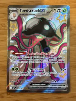 Pokemon TCG Toedscruel ex Scarlet & Violet: Paldean Fates 213/091 Holo Shiny NM - Image 1