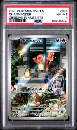 2023 POKEMON SVP EN-SV BLACK STAR PROMO #044 CHARMANDER PSA 8 - Image 1