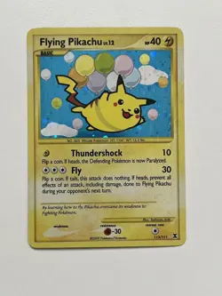 2009 Pokemon Rising Rivals Flying Pikachu 113/111 Secret Rare Holo (LP) - Image 1