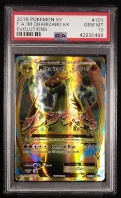 ✨ PSA 10 GEM MINT 2016 Pokemon XY Evolutions 101 Full Art M Charizard EX - Image 3