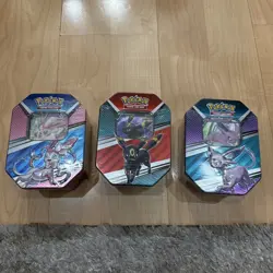 All 3 Pokemon V Heroes 2022 4 pack V Tins ESPEON SYLVEON UMBREON FACTORY SEALED - Image 1