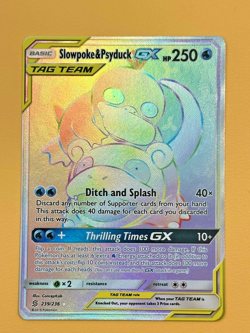 Pokemon: Slowpoke & Psyduck GX #239/236 SECRET RAINBOW Unified Minds [NM++] - Image 2