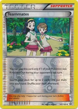 Teammates - 141/160 - Uncommon - Reverse Foil Near Mint Pokemon XY Primal - Image 1