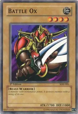 Battle Ox - SDK-005 - Common NM Starter Deck Kaiba Yugioh - Image 1