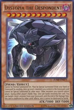 Dystopia the Despondent - JUMP-EN075 - Ultra Rare NM Yugioh Promos - Image 1