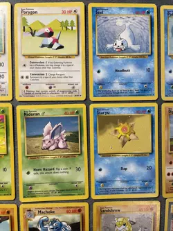 Vintage Pokemon Cards Lot Base Set Charmander Starts Machop Seel Farfetchd WOTC - Image 3