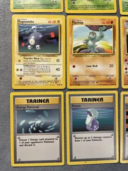 Vintage Pokemon Cards Lot Base Set Charmander Starts Machop Seel Farfetchd WOTC - Image 5