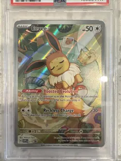 Pokemon Eevee SVP173 Promo Holo Card 2025 TCG Scarlet & Violet PSA 9 - Image 3