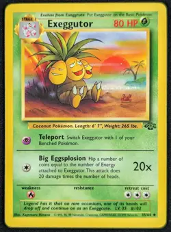 Exeggutor 1999 Vintage WotC Regular Jungle Pokemon Card 35/64 (NM) - Image 1