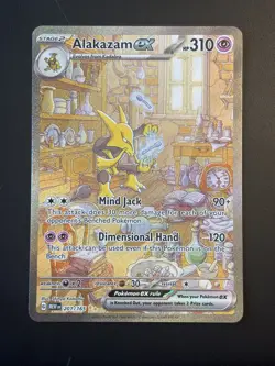 Pokemon Alakazam EX TCG Scarlet Violet-151 Holo Full Art Card 201/165 - Image 2