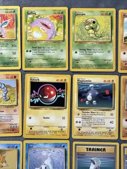 Vintage Pokemon Cards Base Set Onix Machop Staryu Seel Professor Oak Diglett +++ - Image 3